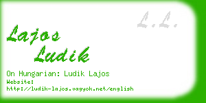 lajos ludik business card